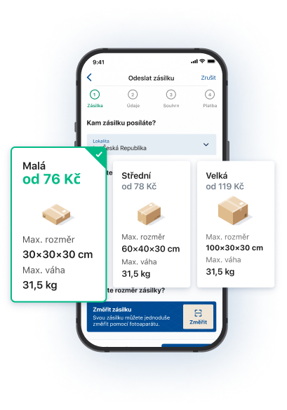 obrázek mobilu odeslání zásilky